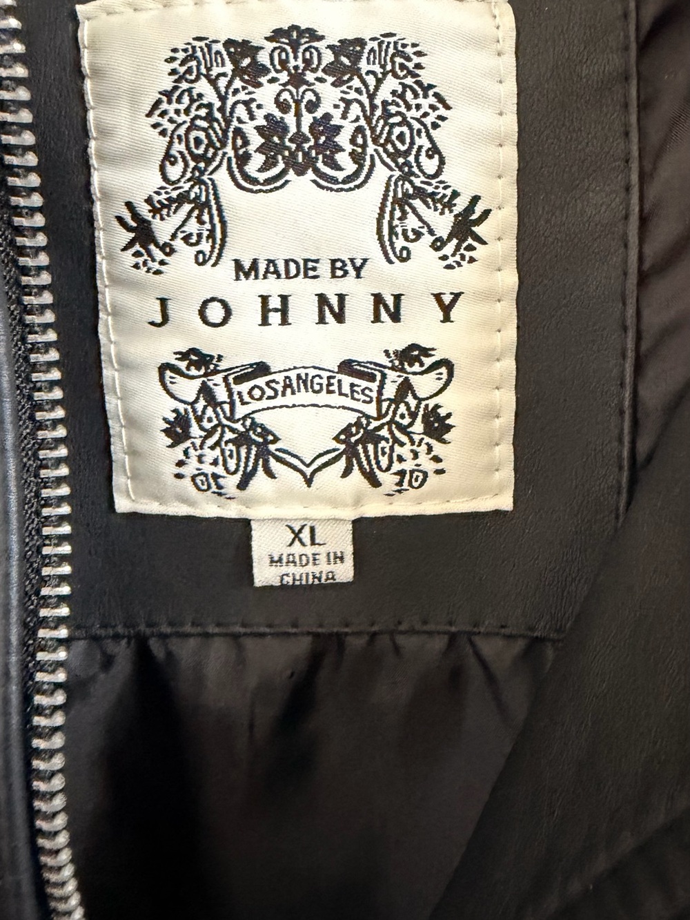 NWOT Johnny Black Leather-Look Zip Front Jacket - Picture 2 of 5
